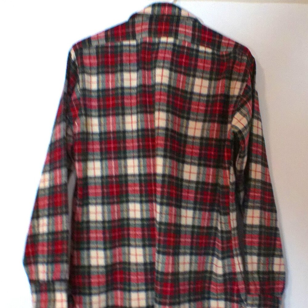 Pendleton Wool Flannel Shirt Red Plaid Button Down USA Made Size Small Vintage - Picture 5 of 5